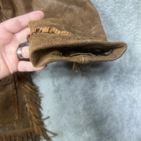 Vintage Scully Leather Jacket Unisex 40 (L) Brown Fringe Cowgirl Western Rodeo - Picture 10 of 16